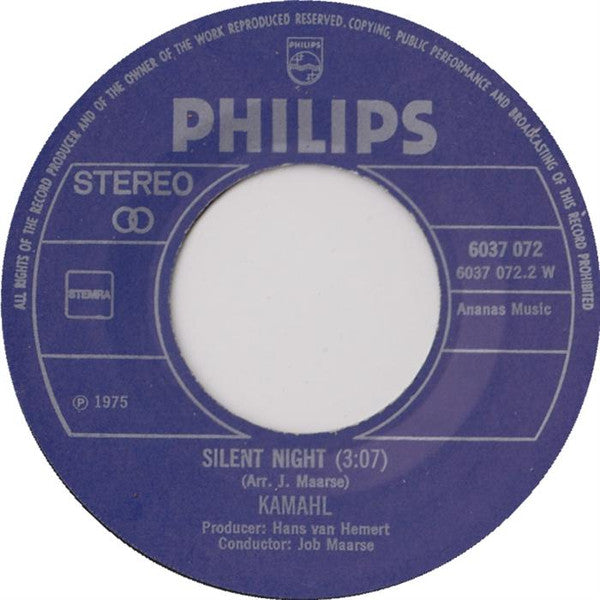 Kamahl - White Christmas Vinyl Singles Vinyl Very Good (VG) <br> Hoes Good Plus (G+)