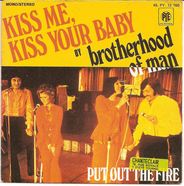Brotherhood Of Man - Kiss Me Kiss Your Baby Vinyl Singles Vinyl Very Good (VG) <br> Hoes Good Plus (G+)