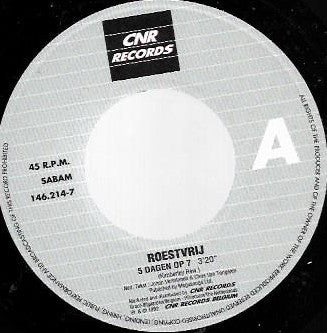 Roestvrij - Dagen Op * Vinyl Singles
