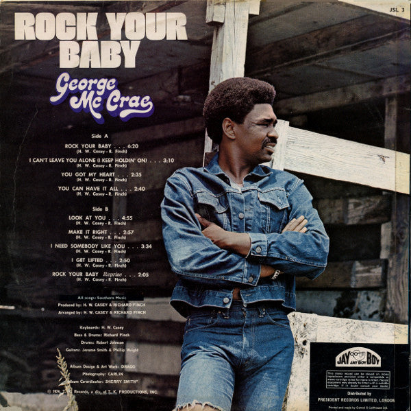 George McCrae - Rock Your Baby (LP) Vinyl LP Vinyl Very Good (VG) <br> Hoes Good Plus (G+)