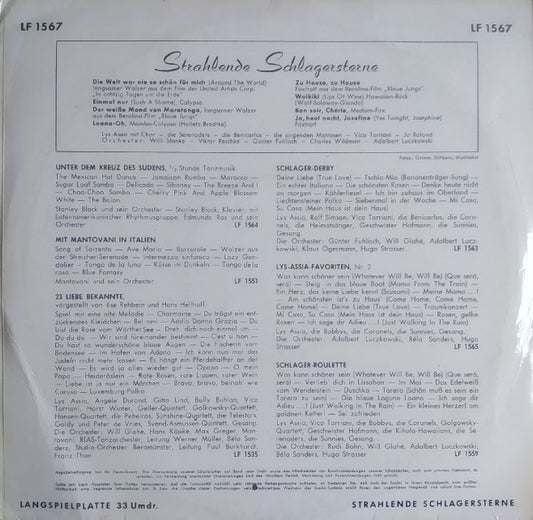 Various - Strahlende Schlagersterne (10") Vinyl LP 10" Vinyl Zeer Goed / Hoesje Goed "VINYLSINGLES.NL"