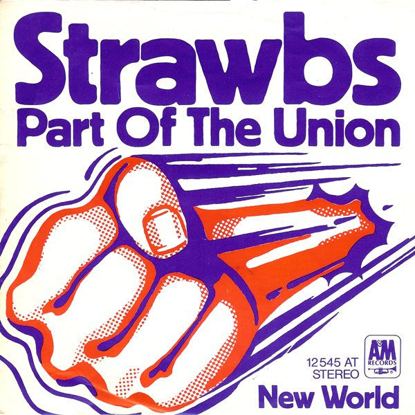 Strawbs - Part Of The Union Vinyl Singles Vinyl Very Good (VG) <br> Hoes Good Plus (G+)