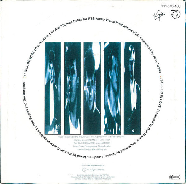 T'Pau - I Will Be With You Vinyl Singles Vinyl Very Good (VG) <br> Hoes Good Plus (G+)