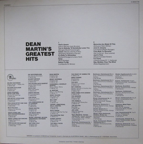 Dean Martin - Dean Martin's Greatest Hits (LP)