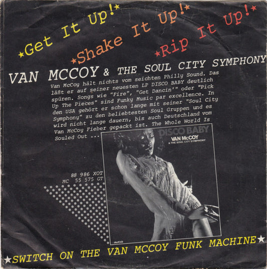 Van McCoy & The Soul City Symphony - Disco Baby Vinyl Singles Vinyl Zeer Goed / Hoesje Goed "VINYLSINGLES.NL"