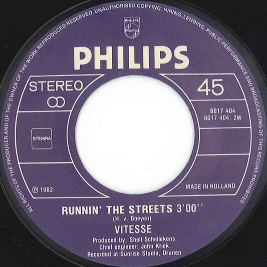 Vitesse - Good Lookin' Vinyl Singles Vinyl Zeer Goed / Hoesje Generic "VINYLSINGLES.NL"