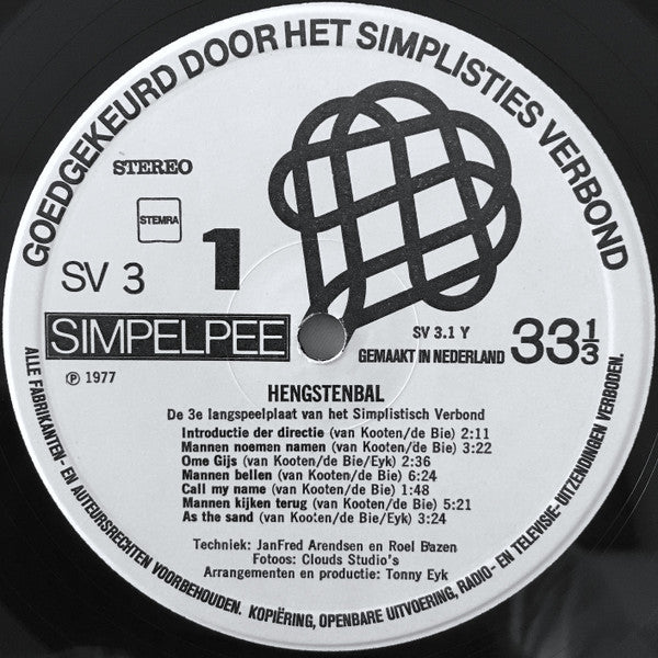 Simplisties Verbond - Hengstenbal (LP) 97-97914 Vinyl LP