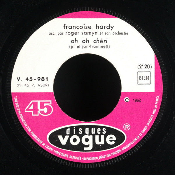 Françoise Hardy - Oh Oh Chéri Vinyl Singles Vinyl Goed / Hoes Generic