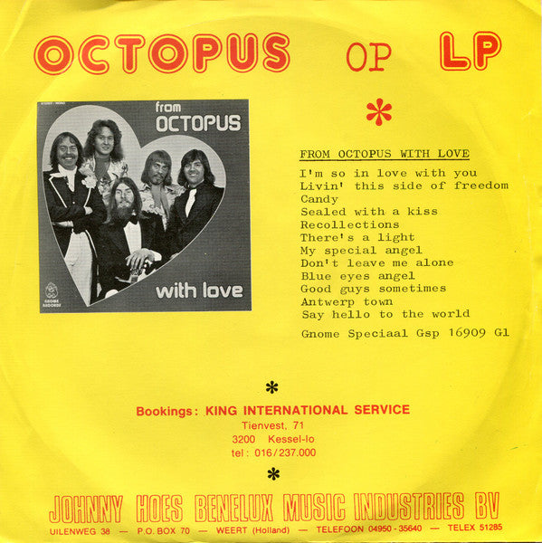 Octopus - Sarah Vinyl Singles Vinyl Goed / Hoes Sticker
