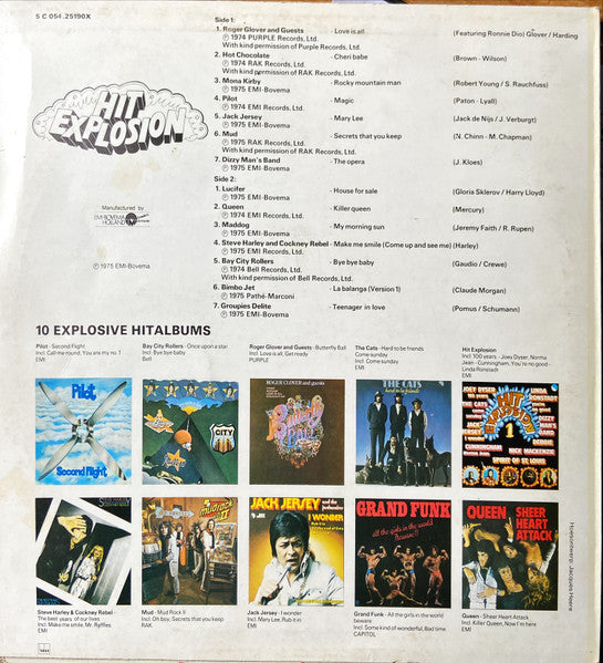Various - Hit Explosion (LP) Vinyl LP Vinyl Very Good (VG) <br> Hoes Good Plus (G+)