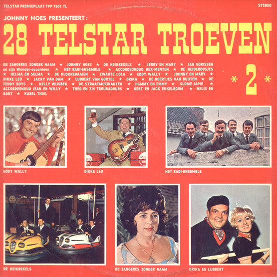 Johnny Hoes - Johnny Hoes Presenteert: 28 Telstar Troeven 2 (LP) Vinyl LP Vinyl Goed / Hoesje Goed "VINYLSINGLES.NL"