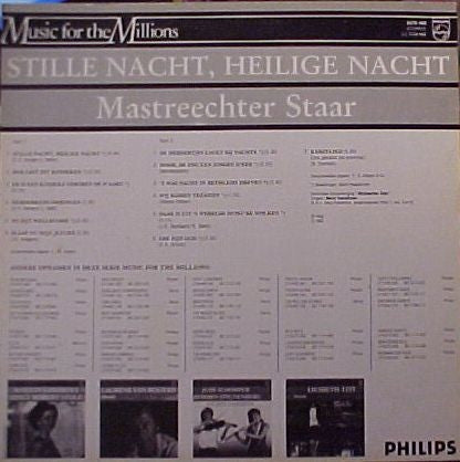 Mastreechter Staar - Stille Nacht, Heilige Nacht (LP) Vinyl LP Vinyl Very Good (VG) <br> Hoes Good Plus (G+)