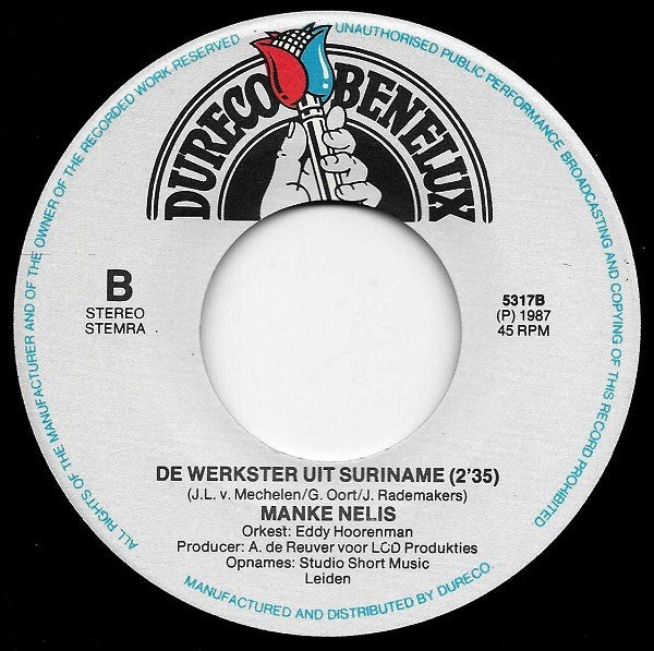 Manke Nelis - Tante Saar 30075 Vinyl Singles Vinyl Very Good (VG) <br> Hoes Good Plus (G+)