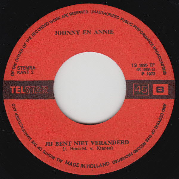 Johnny Hoes & Annie de Reuver - Watermolen Vinyl Singles Vinyl Goed / Hoes Generic