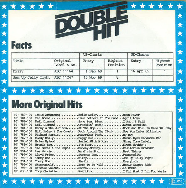 Tommy Roe - Dizzy Vinyl Singles Vinyl Very Good (VG) <br> Hoes Good Plus (G+)