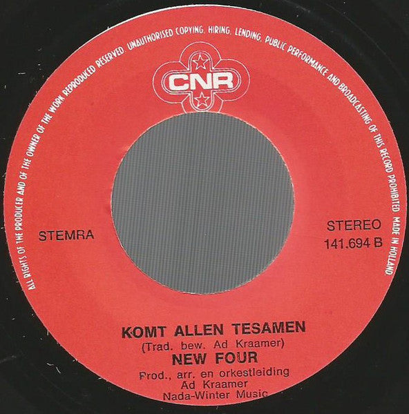 New Four - Kerstmis Op Zee Vinyl Singles Vinyl Very Good (VG) <br> Hoes Good Plus (G+)