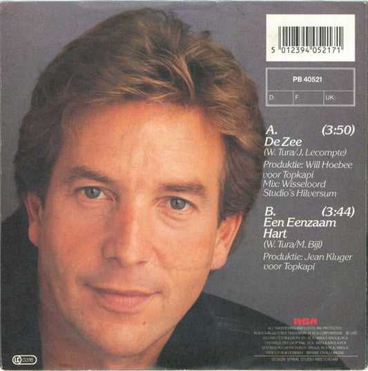 Will Tura - De Zee Vinyl Singles Vinyl Zeer Goed / Hoesje Goed "VINYLSINGLES.NL"