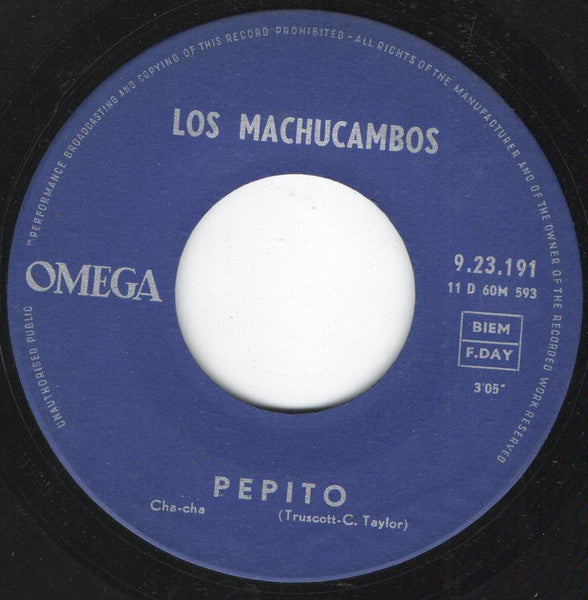 Los Machucambos - Pepito Vinyl Singles Vinyl Very Good (VG) <br> Hoes Generic