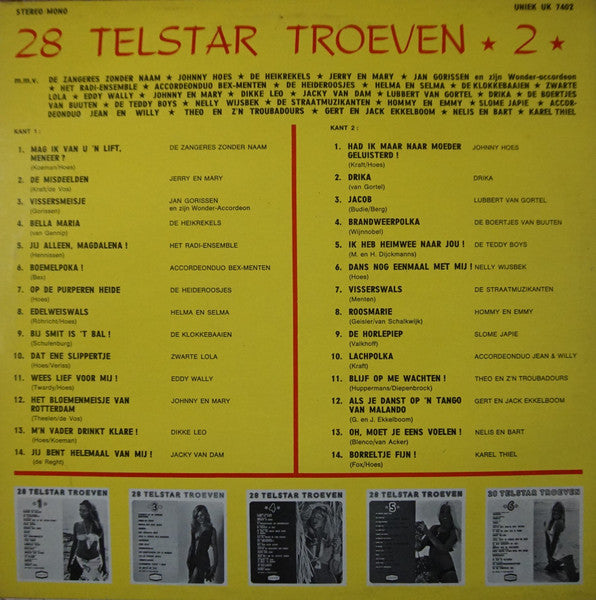 Various - 28 Telstar Troeven 2 (LP) Vinyl LP Vinyl Very Good (VG) <br> Hoes Good Plus (G+)