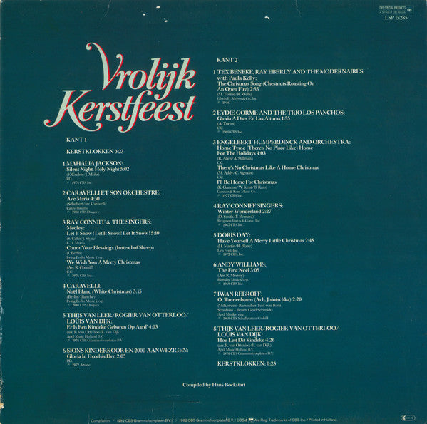 Various - Vrolijk Kerstfeest (LP) Vinyl LP Vinyl Very Good (VG) <br> Hoes Good Plus (G+)