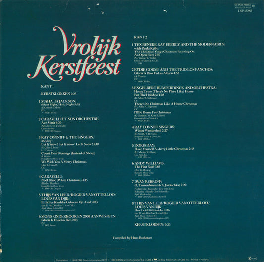 Various - Vrolijk Kerstfeest (LP) Vinyl LP Vinyl Zeer Goed / Hoesje Goed "VINYLSINGLES.NL"