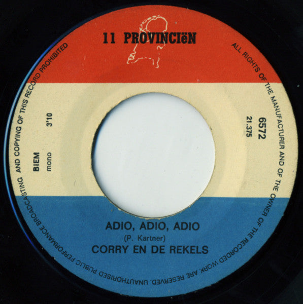 Corry En De Rekels - Huilen Is Voor Jou Te Laat Vinyl Singles Vinyl Zeer Goed / Hoesje Goed "VINYLSINGLES.NL"
