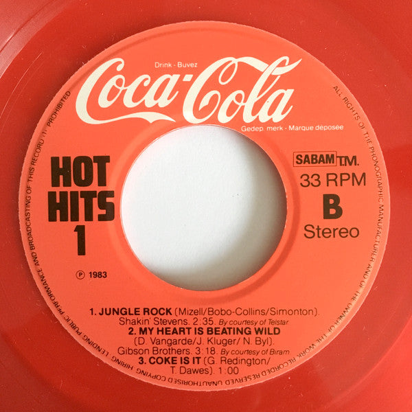 Various - Coca Cola Hot Hits * Vinyl Singles Vinyl Very Good (VG) <br> Hoes Good Plus (G+)