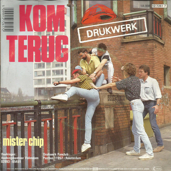 Drukwerk - Kom Terug Vinyl Singles Vinyl Very Good (VG) <br> Hoes Good Plus (G+)