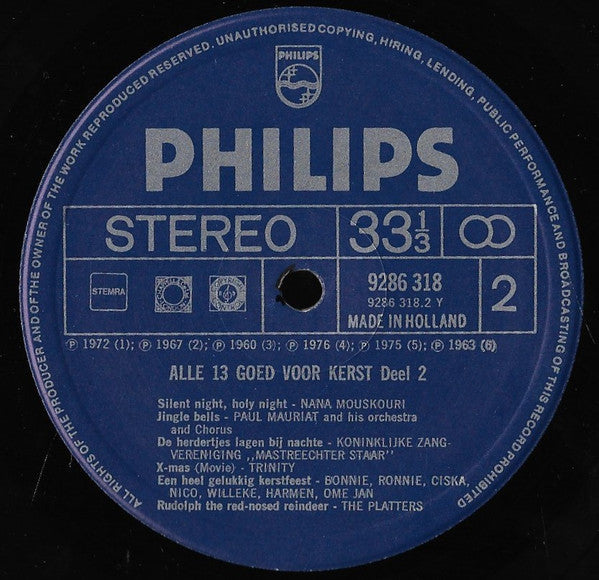 Various - Alle 13 Goed Voor Kerst! - Deel 2 (LP) Vinyl LP Vinyl Very Good (VG) <br> Hoes Good Plus (G+)