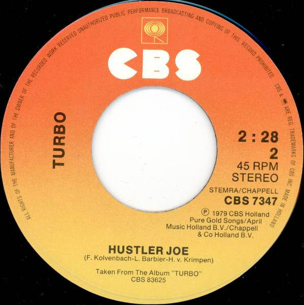 Turbo - Pretty Eveline Vinyl Singles Vinyl Very Good (VG) <br> Hoes Generic