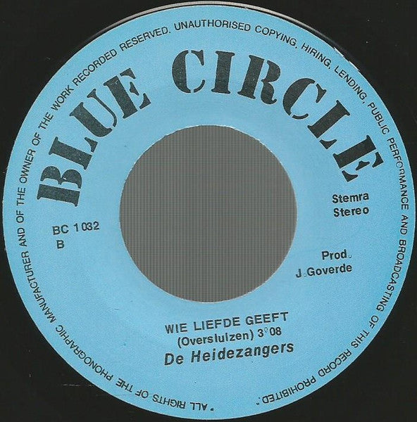 Heidezangers - De Echte Heidezangers Vinyl Singles Vinyl Very Good (VG) <br> Hoes Good Plus (G+)