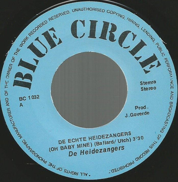 Heidezangers - De Echte Heidezangers Vinyl Singles