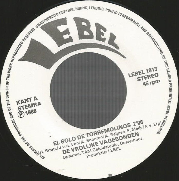 Vrolijke Vagebonden - El Solo De Torremolinos Vinyl Singles