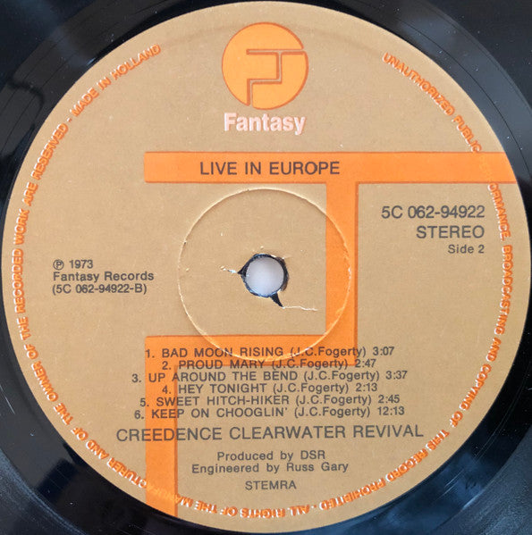 Creedence Clearwater Revival - Live In Europe (LP) B-Keus