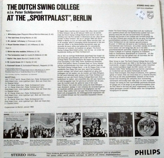 Dutch Swing College Band - Dutch Swing College At The Sport Palast Berlin (LP) Vinyl LP Vinyl Zeer Goed / Hoesje Goed "VINYLSINGLES.NL"