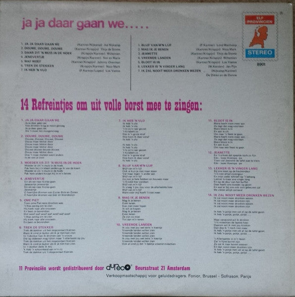 Various - Ja Ja Daar Gaan We.... (LP) Vinyl LP Vinyl Very Good (VG) <br> Hoes Good Plus (G+)