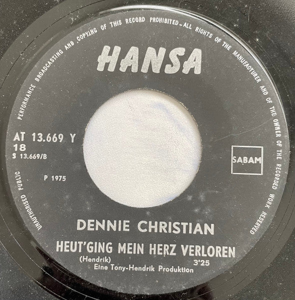 Dennie Christian - Rosamunde Vinyl Singles Vinyl Goed / Hoes Generic