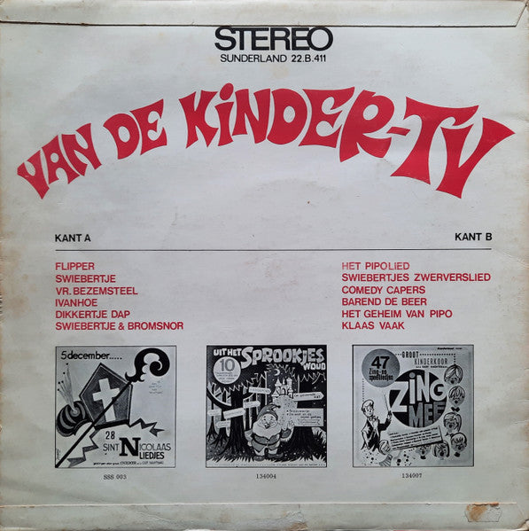 Groot Kinderkoor O.l.v. Gert Naghtegaal - Van De Kinder-TV (LP) Vinyl LP Vinyl Very Good (VG) <br> Hoes Good Plus (G+)