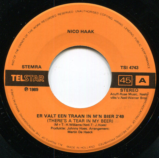 Nico Haak - Er Valt 'n Traan In M'n Bier 34955 Vinyl Singles VINYLSINGLES.NL