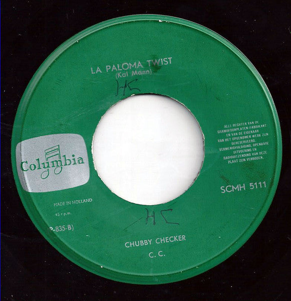 Chubby Checker - Slow Twistin' Vinyl Singles Vinyl Very Good (VG) <br> Hoes Good Plus (G+)