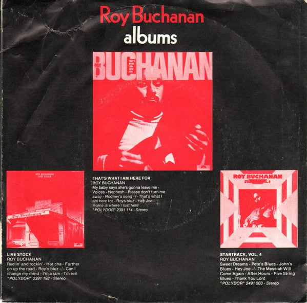 Roy Buchanan - Please Don't Turn Me Away Vinyl Singles Vinyl Very Good (VG) <br> Hoes Good Plus (G+)