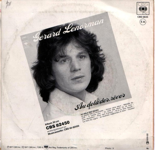 Gérard Lenorman - Au Delà Des Rêves Vinyl Singles Vinyl Zeer Goed / Hoesje Goed "VINYLSINGLES.NL"