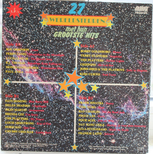 Various - 27 Wereldsterren Met Hun Grootste Hits (LP) 51417 Vinyl LP Dubbel Vinyl Zeer Goed / Hoesje Goed "VINYLSINGLES.NL"