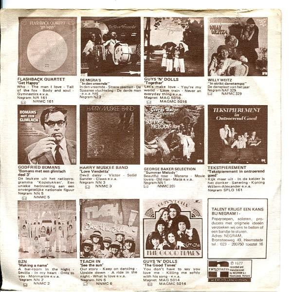 Dutch Rhythm Steel & Showband - Lovely Alouette Vinyl Singles Vinyl Very Good (VG) <br> Hoes Good Plus (G+)