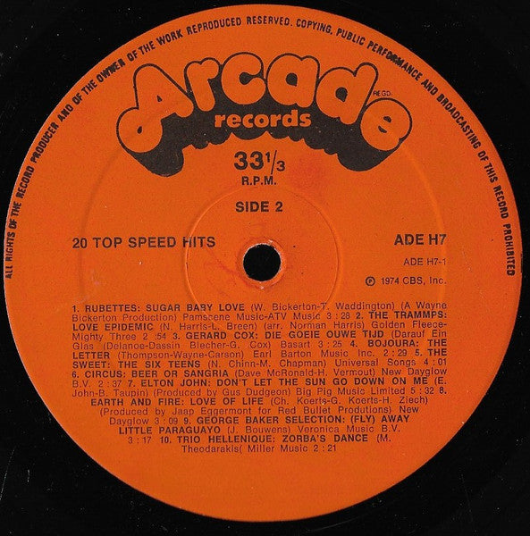 Various - 20 Top Speed Hits (LP)