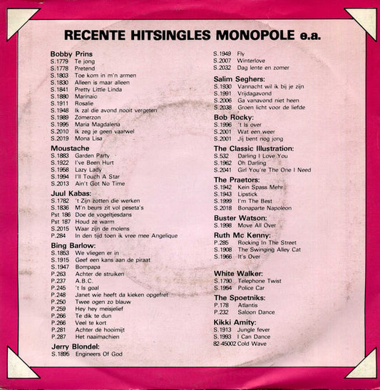 Bobby Prins - Lover Please Vinyl Singles Vinyl (G) <br> Hoes (F) "VINYLSINGLES.NL"