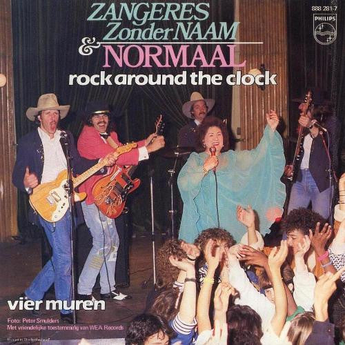 Zangeres Zonder Naam & Normaal - Rock Around The Clock Vinyl Singles Vinyl Zeer Goed / Hoesje Goed "VINYLSINGLES.NL"