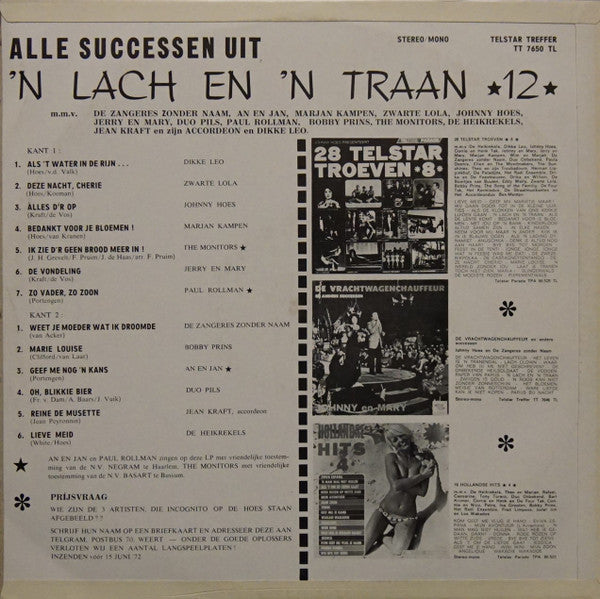Various - Johnny Hoes Presenteert : 'n Lach En 'n Traan 12 (LP) 49979