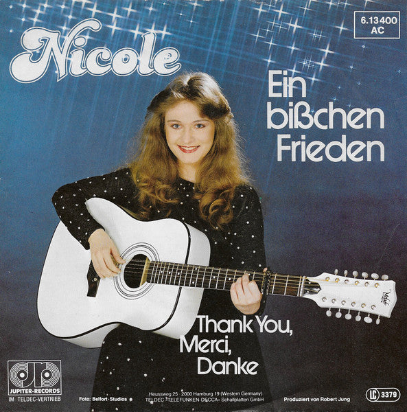 Nicole - Ein Bißchen Frieden 43420 Vinyl Singles Vinyl Very Good (VG) <br> Hoes Good Plus (G+)