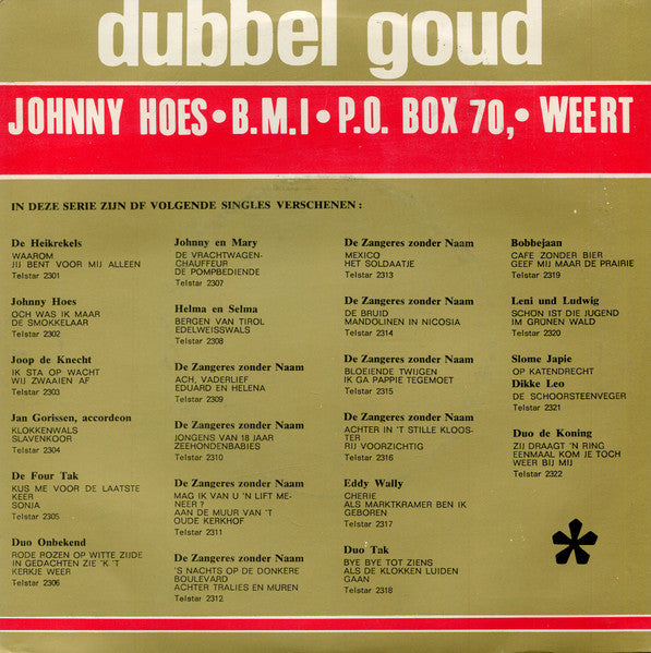 Zangeres Zonder Naam - Jongens Van 18 Jaar Vinyl Singles Vinyl Very Good (VG) <br> Hoes Good Plus (G+)